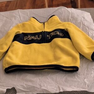 Nautica Kids Yellow and Black Fleece Top